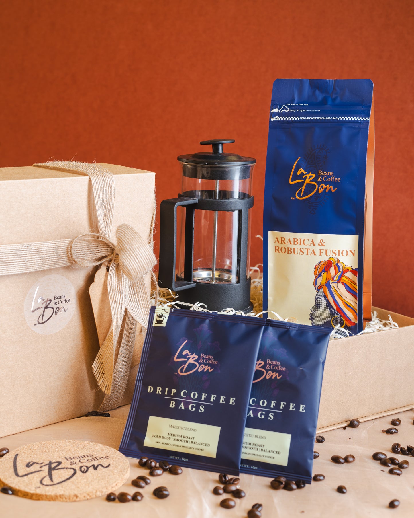 French Press Gift Box - Arabica & Robusta Fusion