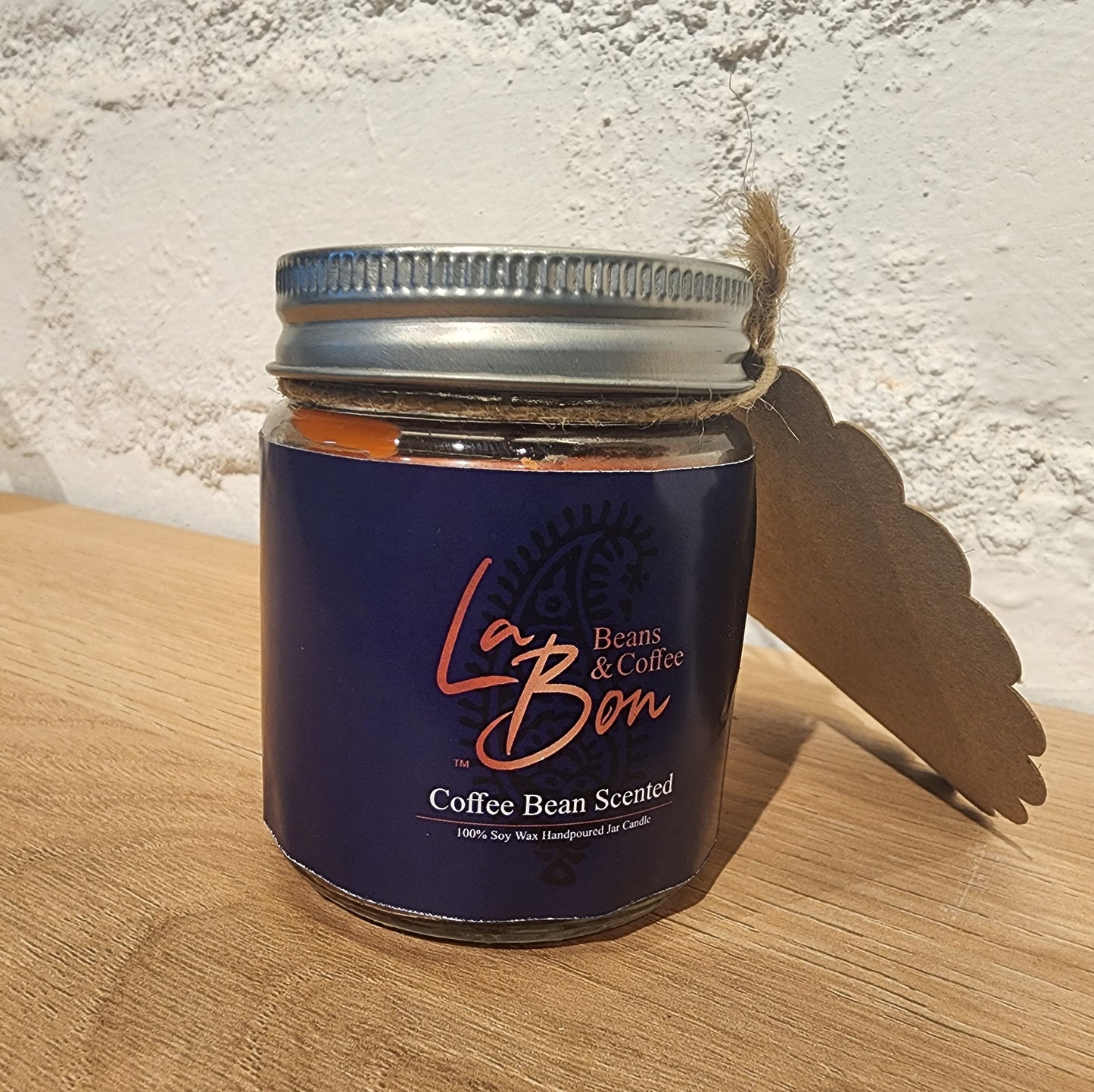 Coffee Bean Scented 100% Soy Wax Jar Candle